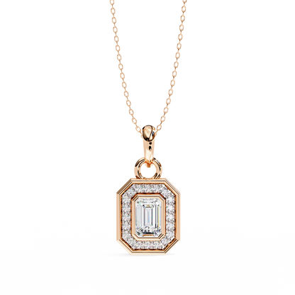Imperia Double Halo Lab Grown Diamond Pendant
