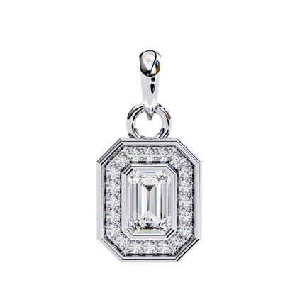 Imperia Double Halo Lab Grown Diamond Pendant
