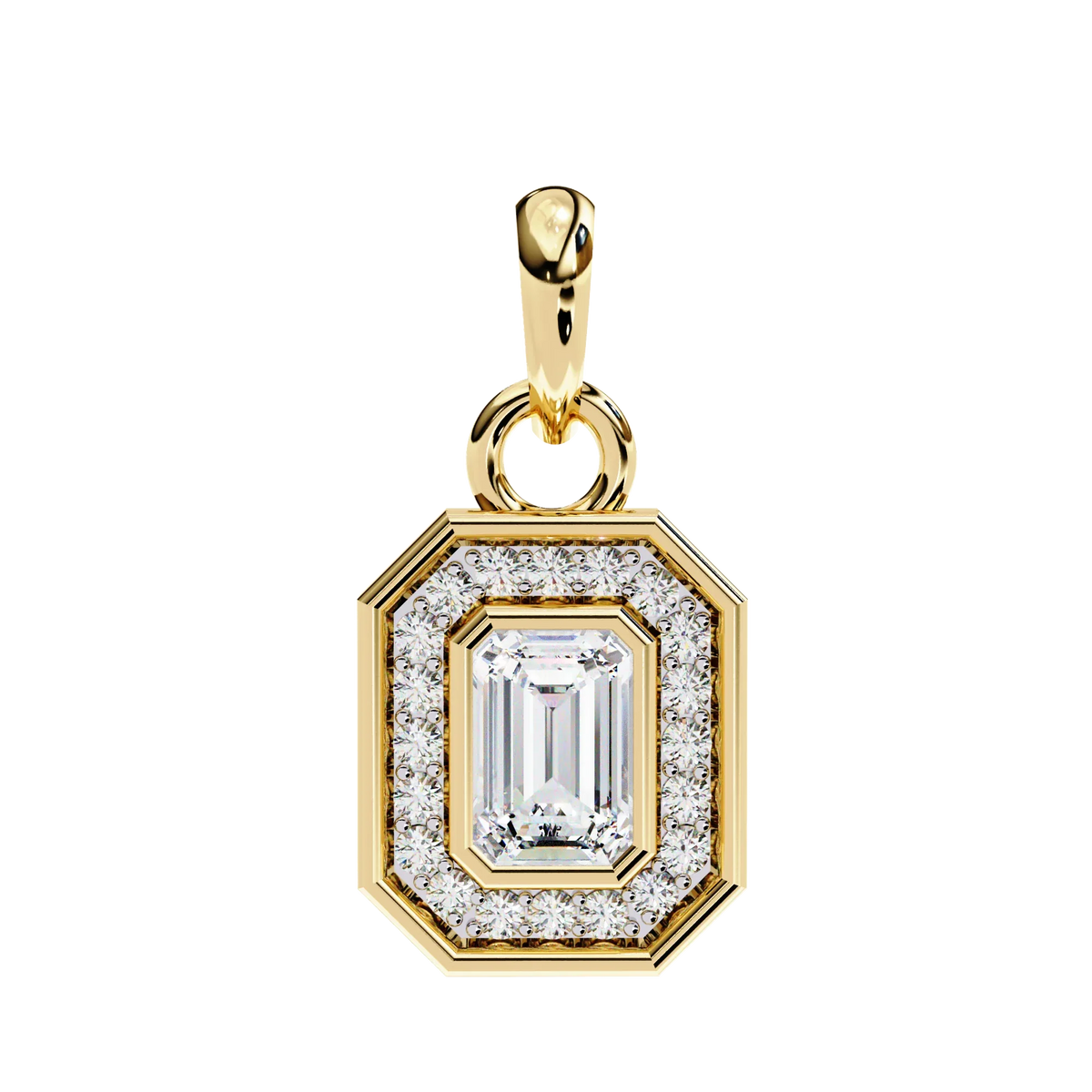 Imperia Double Halo Lab Grown Diamond Pendant - Ophiratbf
