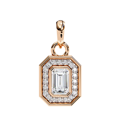 Imperia Double Halo Lab Grown Diamond Pendant