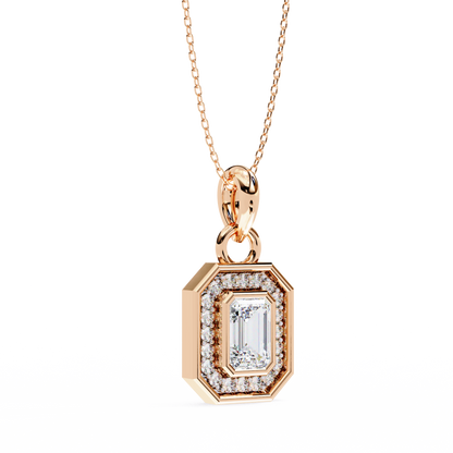 Imperia Double Halo Lab Grown Diamond Pendant