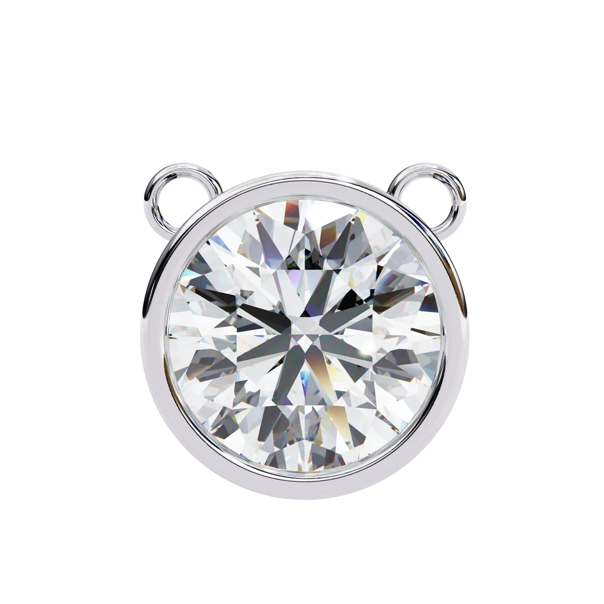 Aurora Bezel Solitaire Lab Grown Diamond Necklace - Ophiratbf