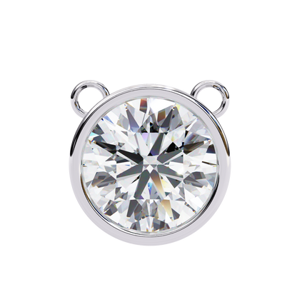 Aurora Bezel Solitaire Lab Grown Diamond Necklace