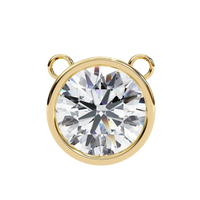 Aurora Bezel Solitaire Lab Grown Diamond Necklace - Ophiratbf