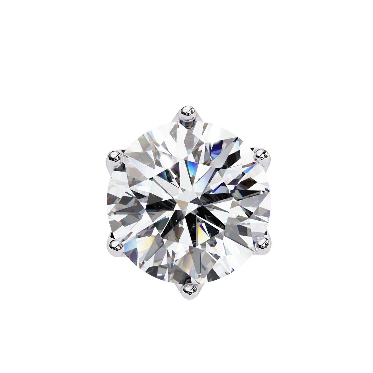 Crown Classic Round Lab Grown Diamond Earrings - Ophiratbf