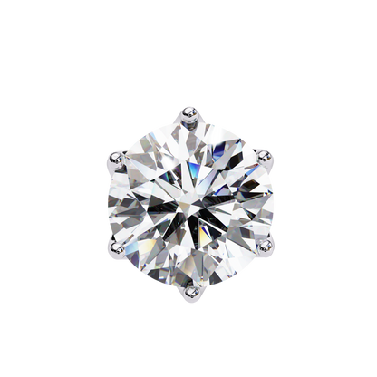 Crown Classic Round Lab Grown Diamond Earrings