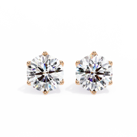 Crown Classic Round Lab Grown Diamond Earrings - Ophiratbf
