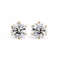 Crown Classic Round Lab Grown Diamond Earrings - Ophiratbf