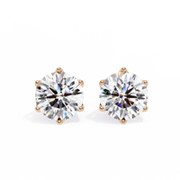 Crown Classic Round Lab Grown Diamond Earrings - Ophiratbf