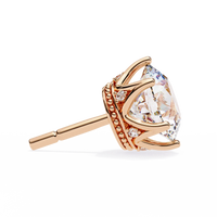 Crown Classic Round Lab Grown Diamond Earrings - Ophiratbf