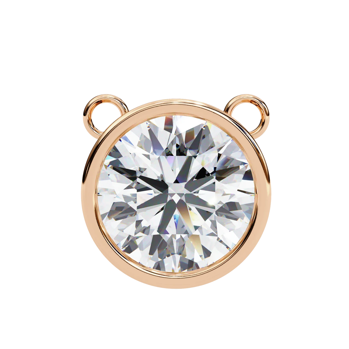 Aurora Bezel Solitaire Lab Grown Diamond Necklace - Ophiratbf