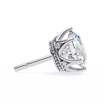 Crown Classic Round Lab Grown Diamond Earrings