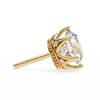 Crown Classic Round Lab Grown Diamond Earrings - Ophiratbf