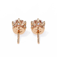 Crown Classic Round Lab Grown Diamond Earrings - Ophiratbf