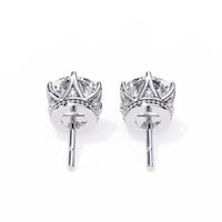 Crown Classic Round Lab Grown Diamond Earrings - Ophiratbf