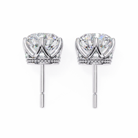 Crown Classic Round Lab Grown Diamond Earrings - Ophiratbf