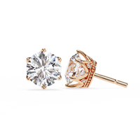 Crown Classic Round Lab Grown Diamond Earrings - Ophiratbf