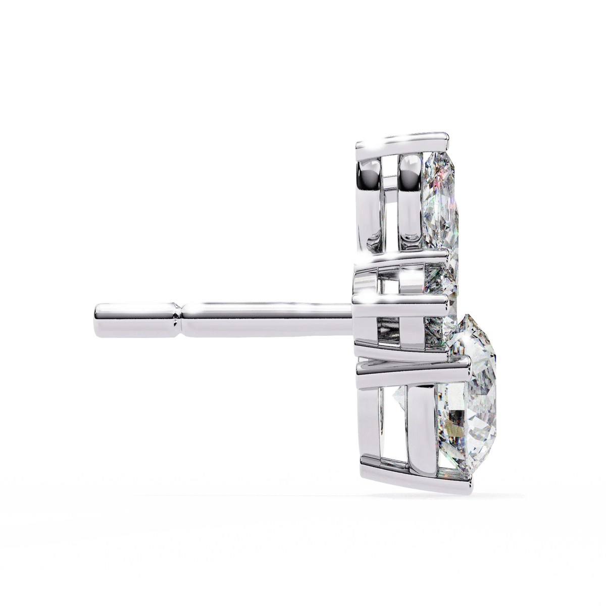 Viva Asymmetrical Marquise Cluster Lab Grown Diamond Studs - Ophiratbf