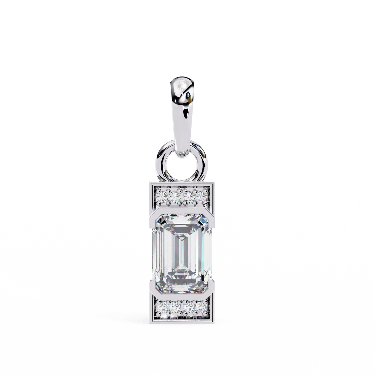 Empire Baguette Lab Grown Diamond Pendant - Ophiratbf