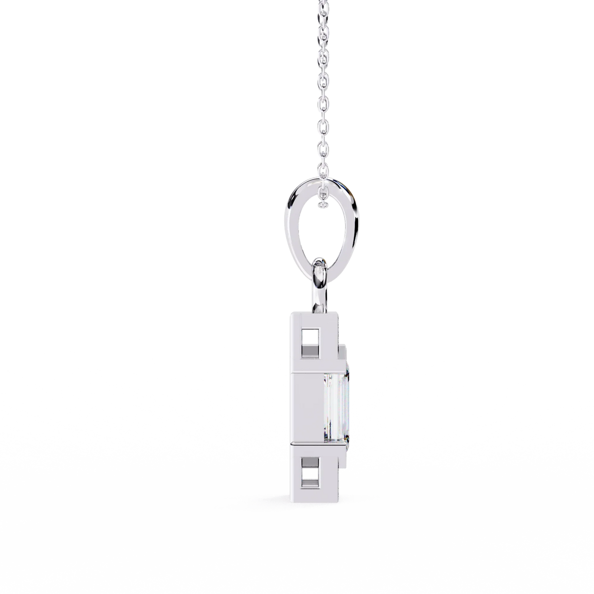 Empire Baguette Lab Grown Diamond Pendant - Ophiratbf