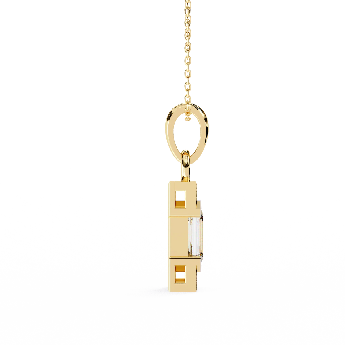 Empire Baguette Lab Grown Diamond Pendant - Ophiratbf