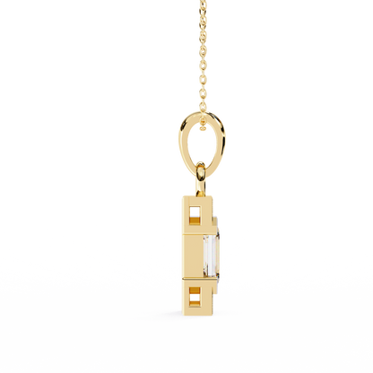 Empire Baguette Lab Grown Diamond Pendant