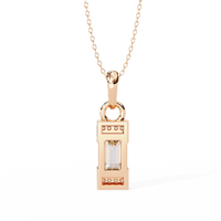 Empire Baguette Lab Grown Diamond Pendant - Ophiratbf