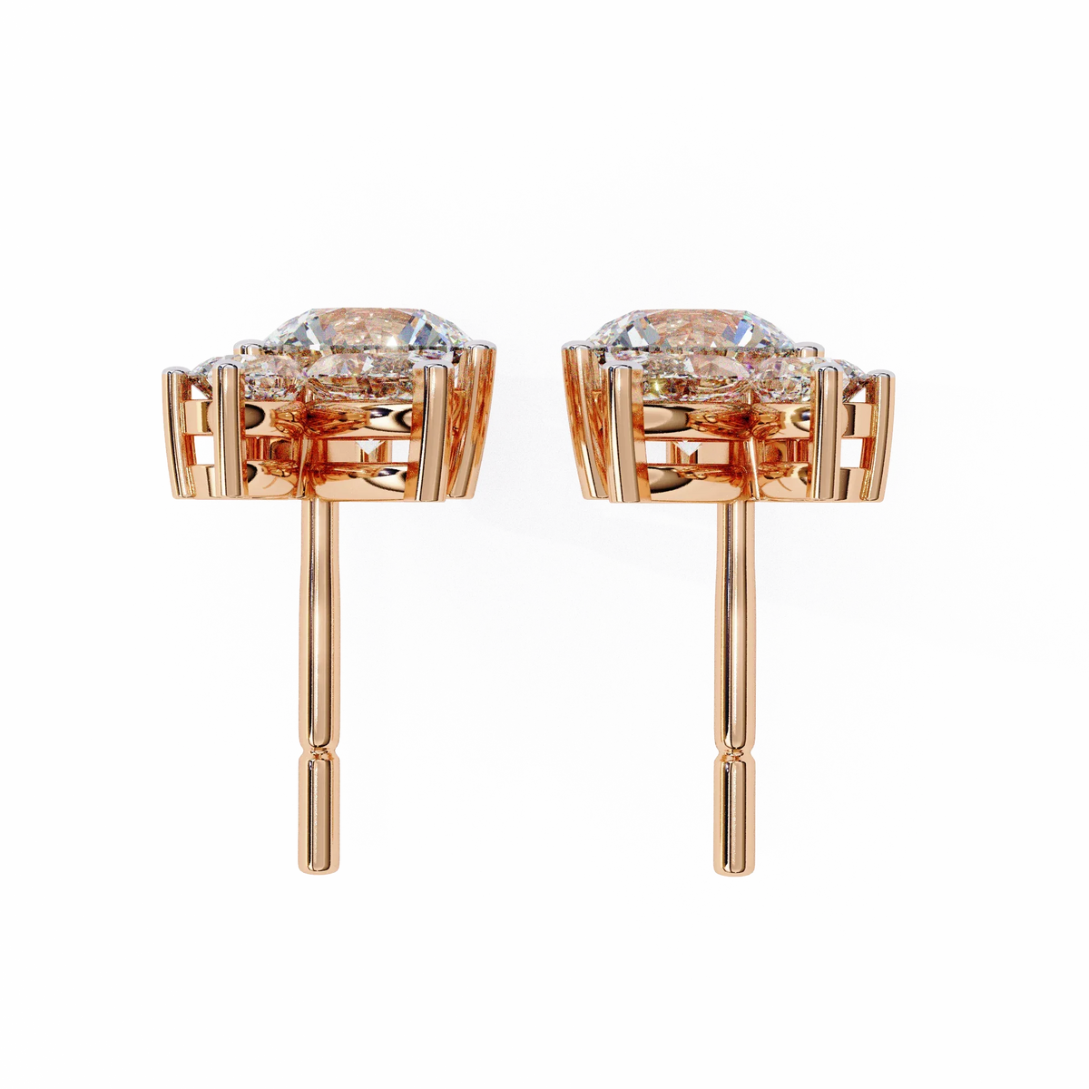 Viva Asymmetrical Marquise Cluster Lab Grown Diamond Studs - Ophiratbf
