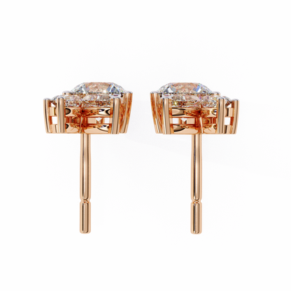 Viva Asymmetrical Marquise Cluster Lab Grown Diamond Studs