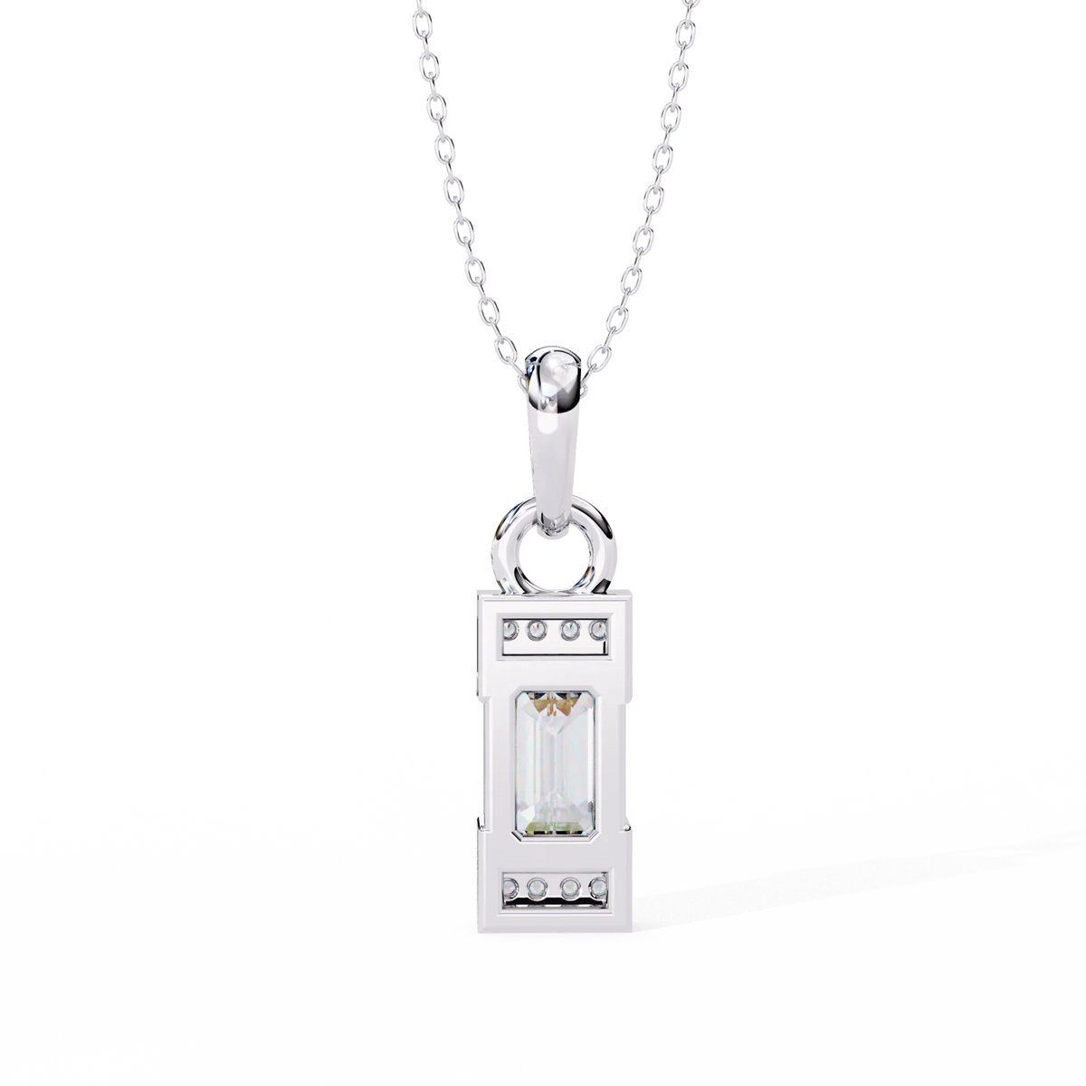 Empire Baguette Lab Grown Diamond Pendant - Ophiratbf