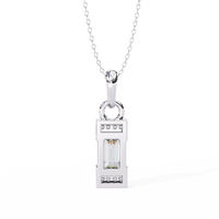 Empire Baguette Lab Grown Diamond Pendant - Ophiratbf