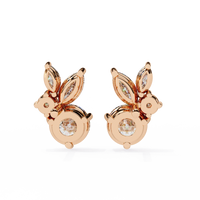 Viva Asymmetrical Marquise Cluster Lab Grown Diamond Studs - Ophiratbf