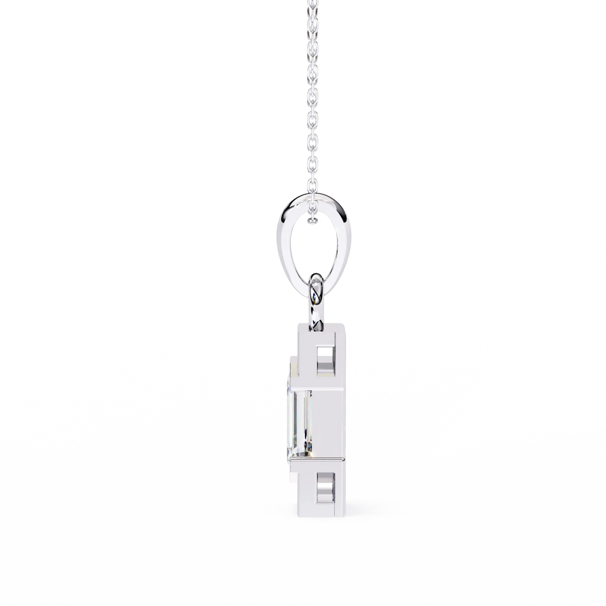 Empire Baguette Lab Grown Diamond Pendant - Ophiratbf