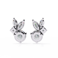Viva Asymmetrical Marquise Cluster Lab Grown Diamond Studs - Ophiratbf