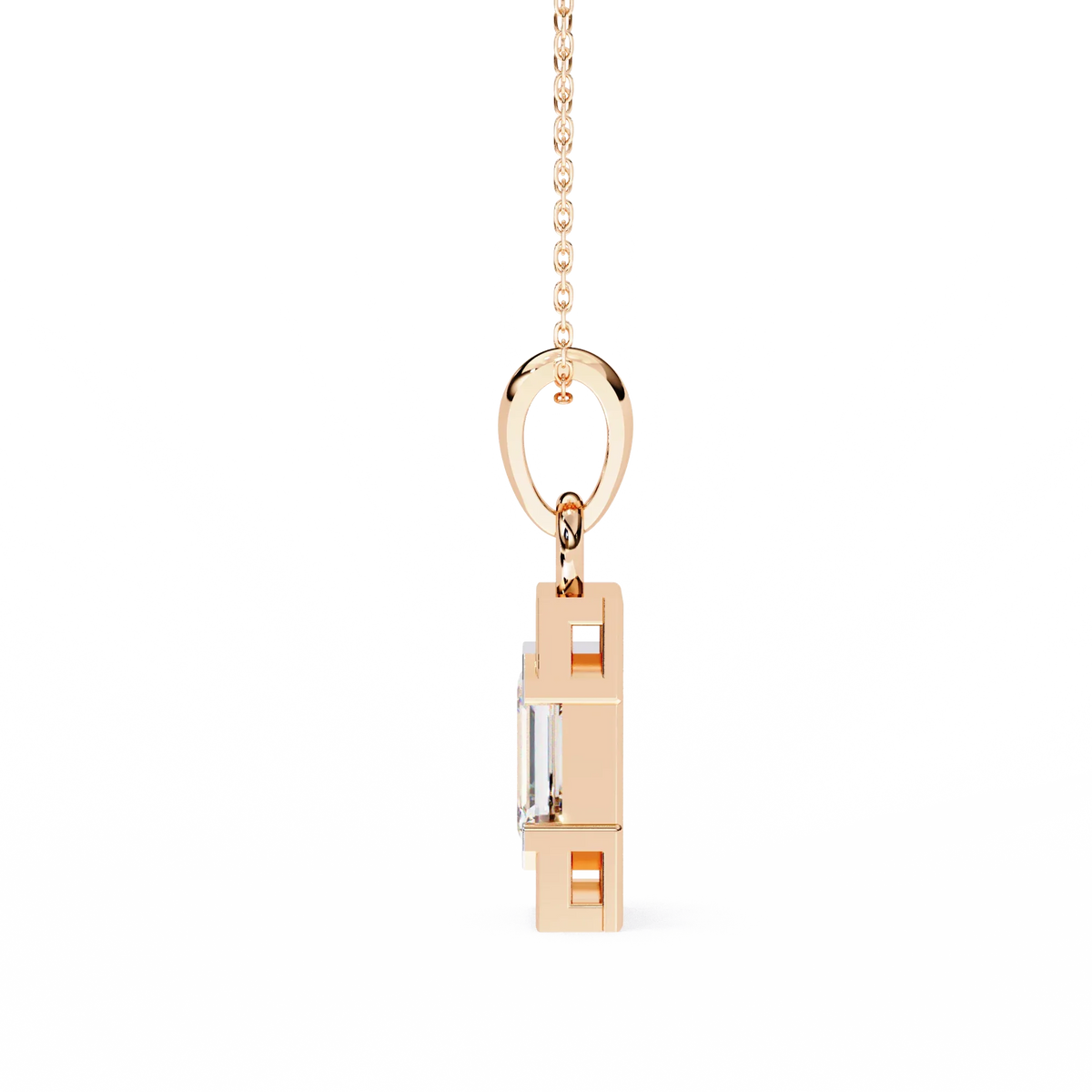 Empire Baguette Lab Grown Diamond Pendant - Ophiratbf