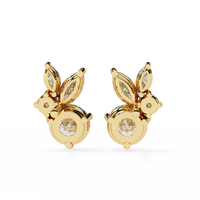 Viva Asymmetrical Marquise Cluster Lab Grown Diamond Studs - Ophiratbf