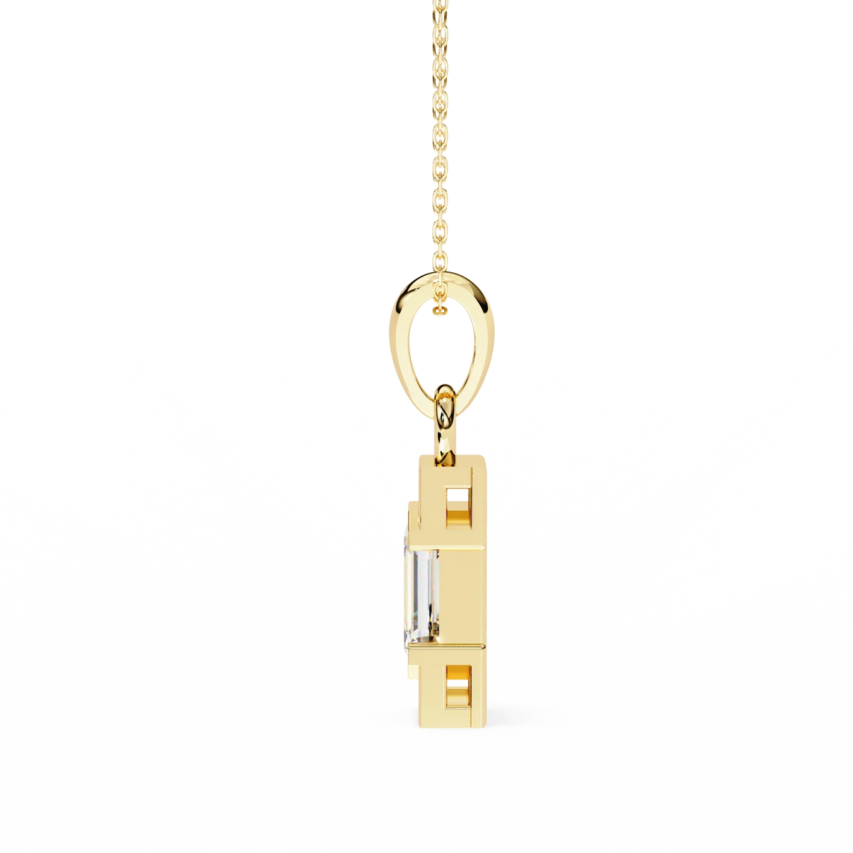 Empire Baguette Lab Grown Diamond Pendant - Ophiratbf