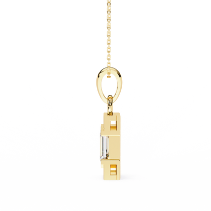 Empire Baguette Lab Grown Diamond Pendant