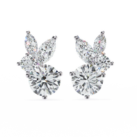 Viva Asymmetrical Marquise Cluster Lab Grown Diamond Studs - Ophiratbf