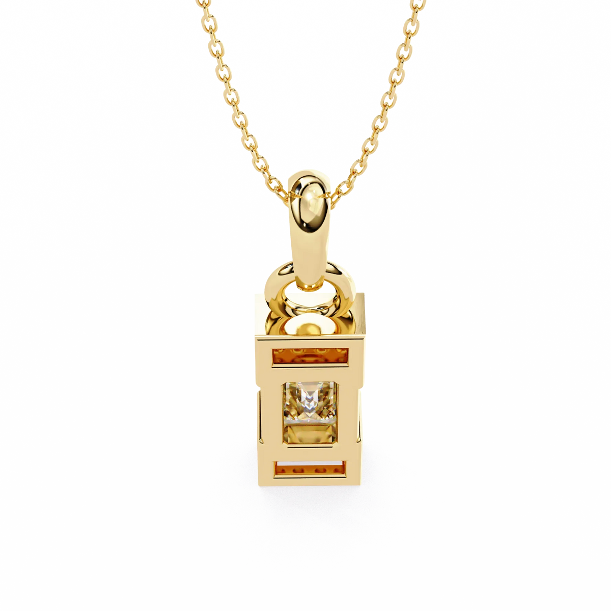 Empire Baguette Lab Grown Diamond Pendant - Ophiratbf