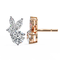 Viva Asymmetrical Marquise Cluster Lab Grown Diamond Studs - Ophiratbf