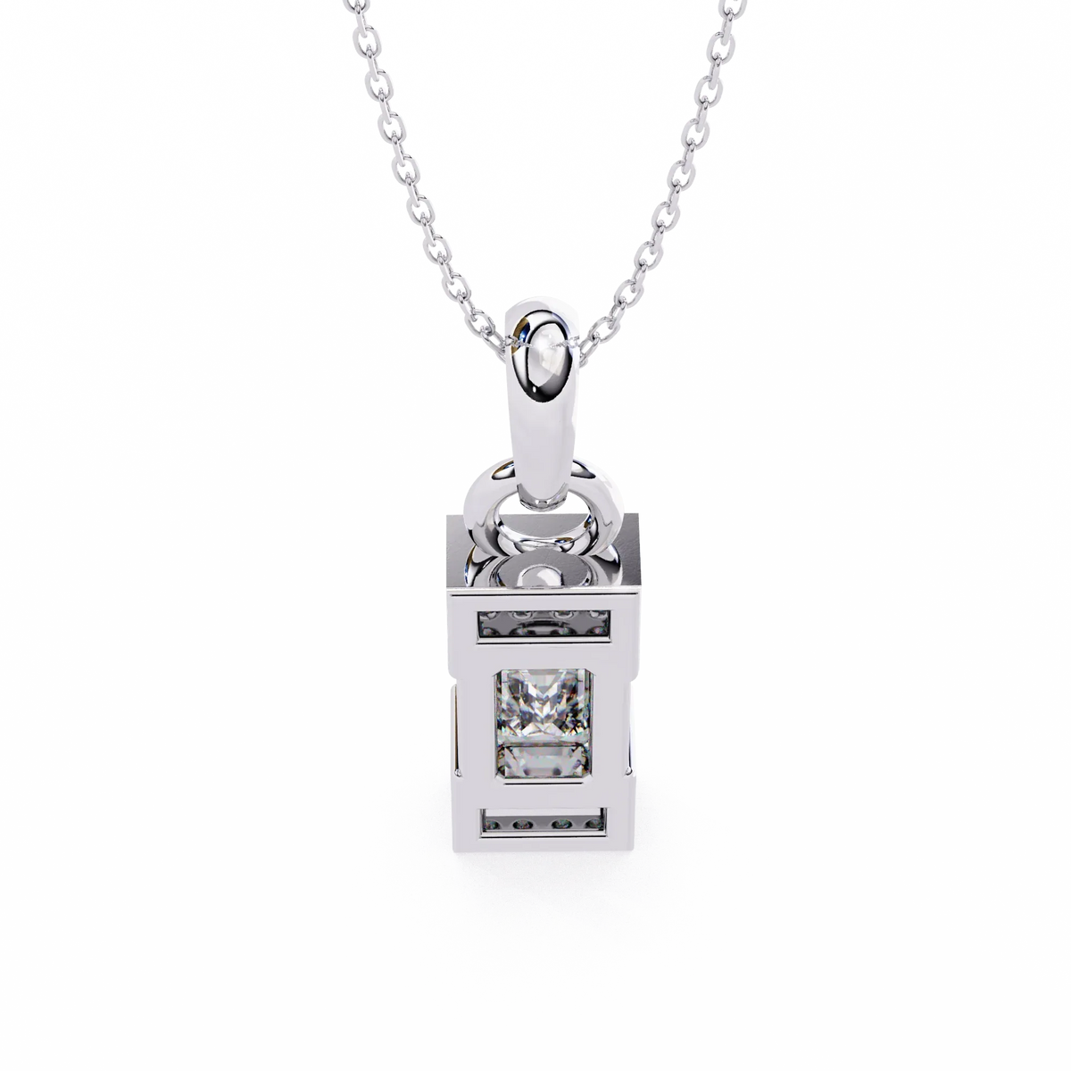 Empire Baguette Lab Grown Diamond Pendant - Ophiratbf