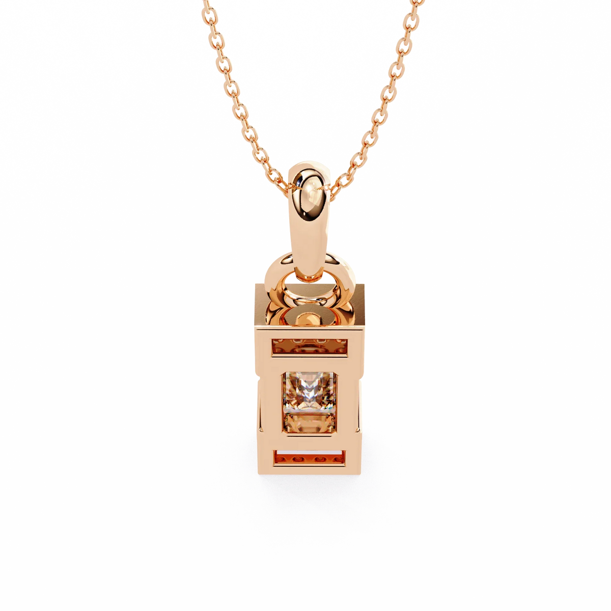 Empire Baguette Lab Grown Diamond Pendant - Ophiratbf