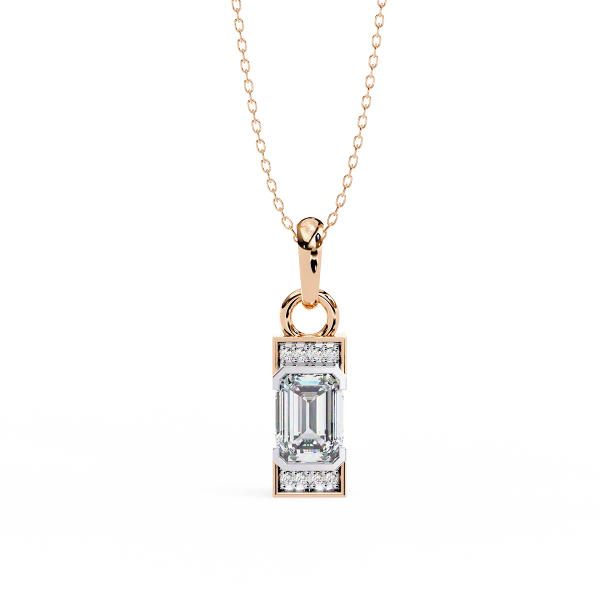 Empire Baguette Lab Grown Diamond Pendant - Ophiratbf