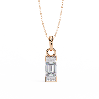 Empire Baguette Lab Grown Diamond Pendant