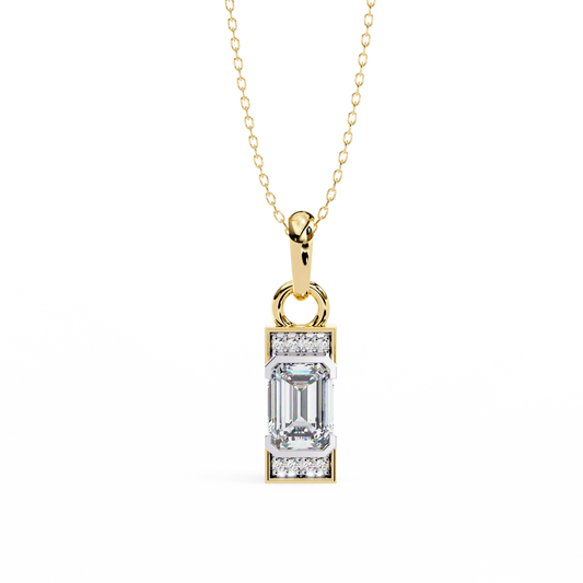 Empire Baguette Lab Grown Diamond Pendant