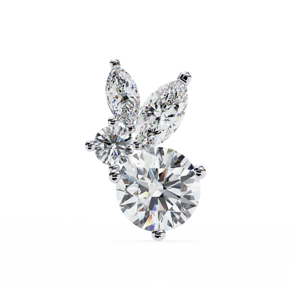 Viva Asymmetrical Marquise Cluster Lab Grown Diamond Studs