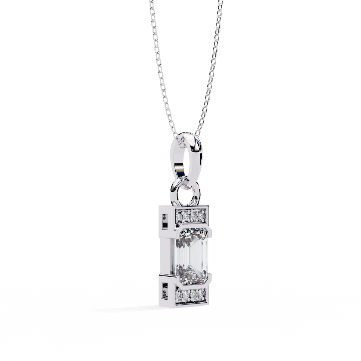 Empire Baguette Lab Grown Diamond Pendant - Ophiratbf