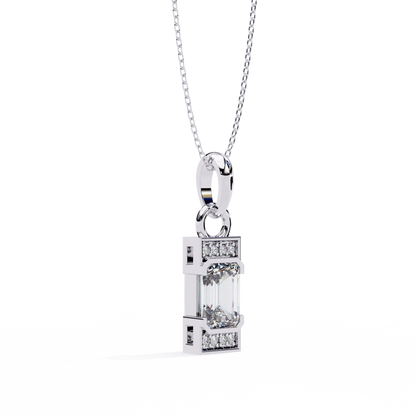 Empire Baguette Lab Grown Diamond Pendant