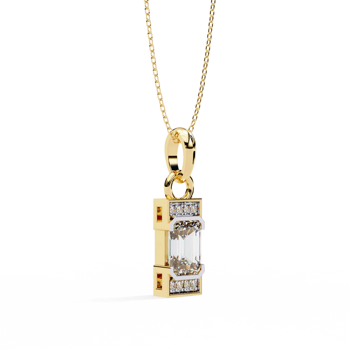 Empire Baguette Lab Grown Diamond Pendant - Ophiratbf